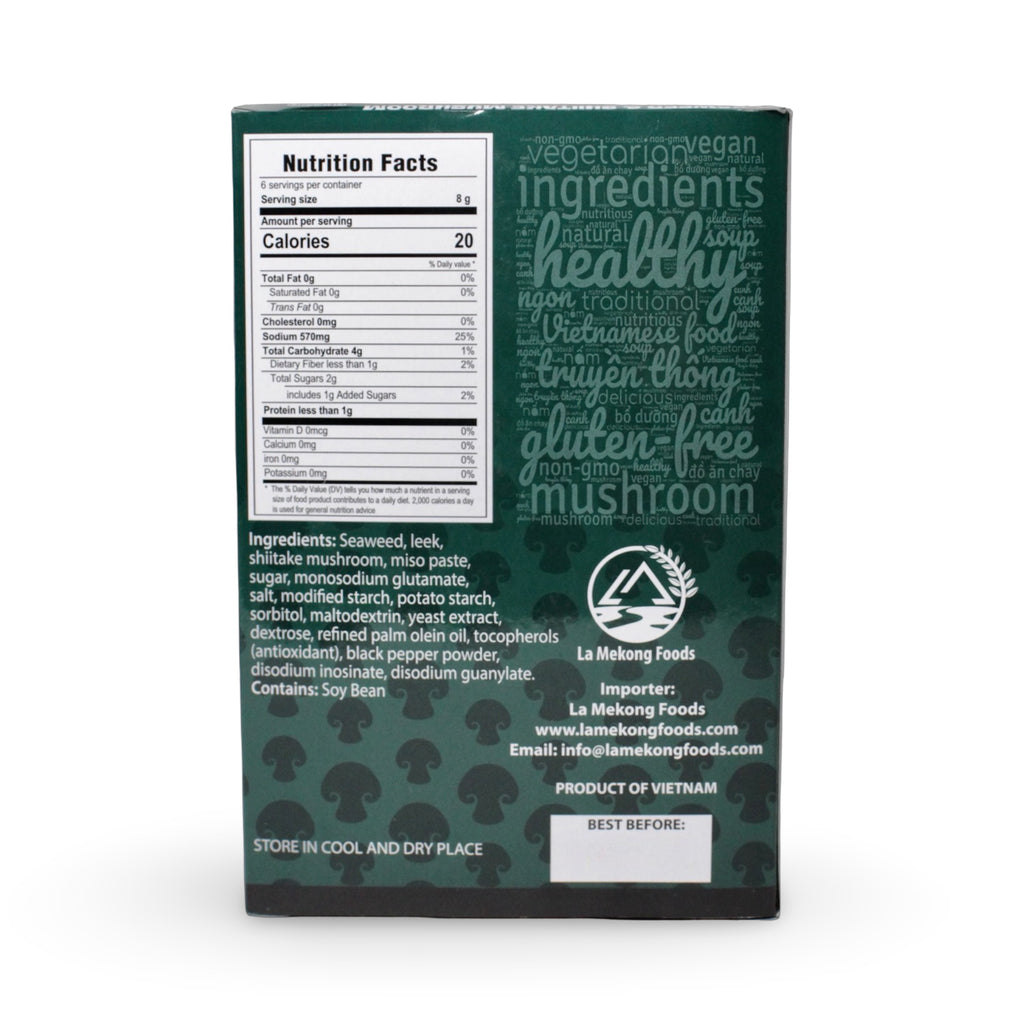 Seaweed and Shiitake Mushroom - Instant Veggie Soup - Canh Rong Biển Nấm Chay