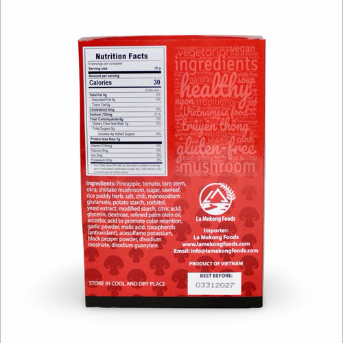 Hot and Sour - Instant Veggie Soup in a Box - Canh Chua Nấm Chay