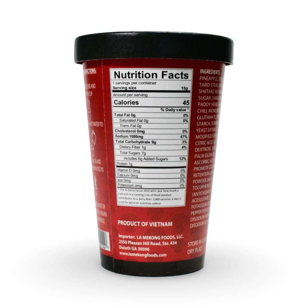 Hot and Sour - Instant Veggie Soup in a Cup - Canh Chua Nấm Chay