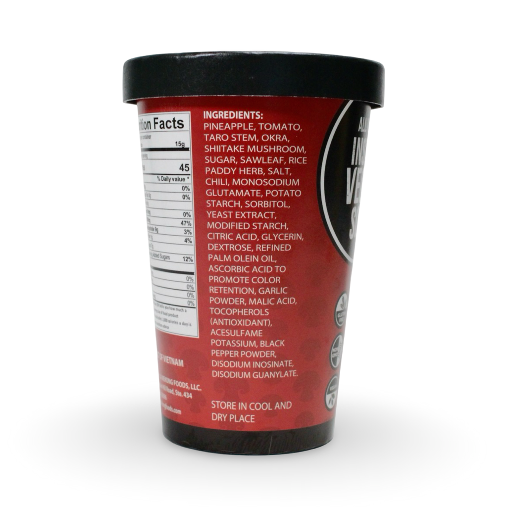 Hot and Sour - Instant Veggie Soup in a Cup - Canh Chua Nấm Chay