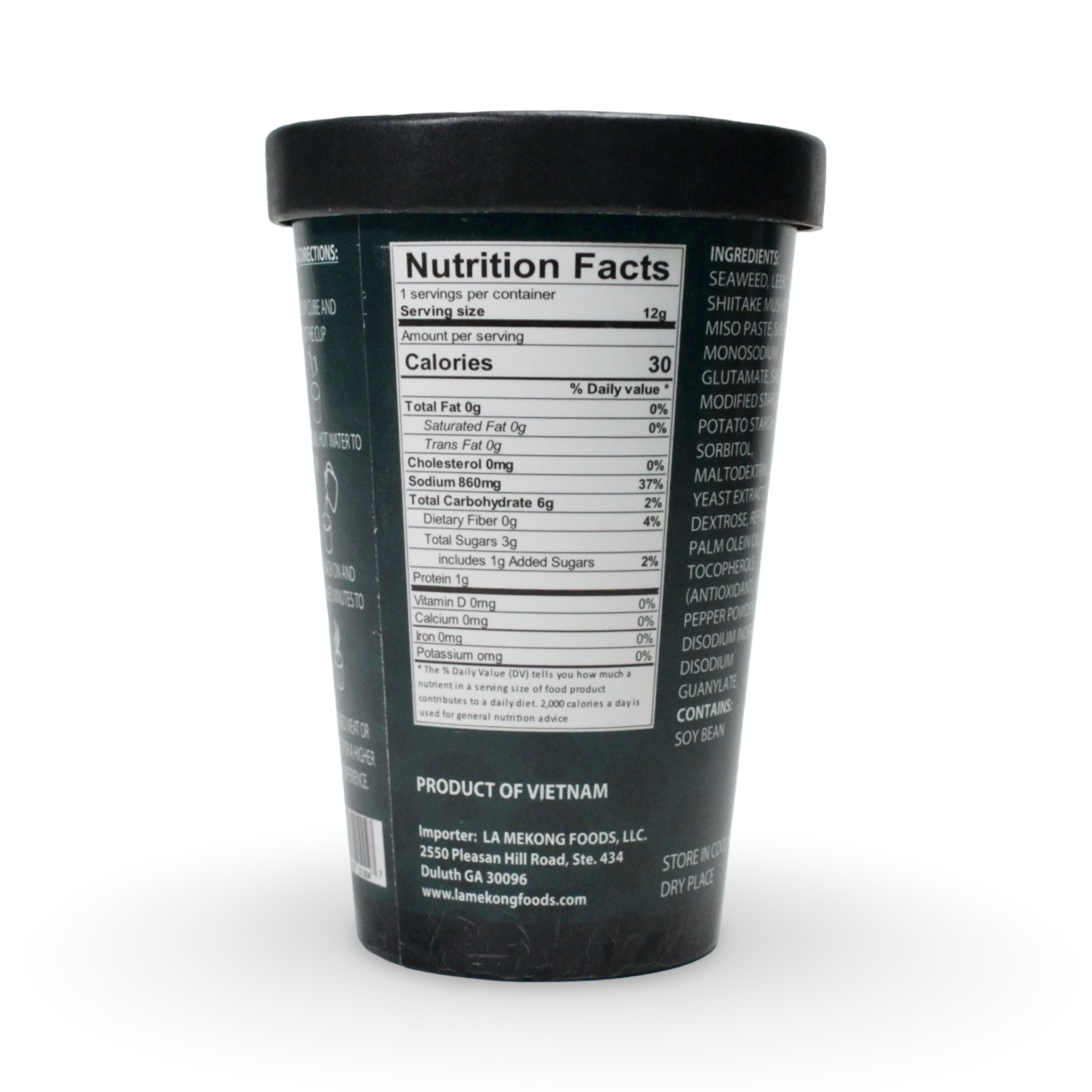 Seaweed and Shiitake Mushroom - Instant Veggie Soup in a Cup - Canh Rong Biển Nấm Chay