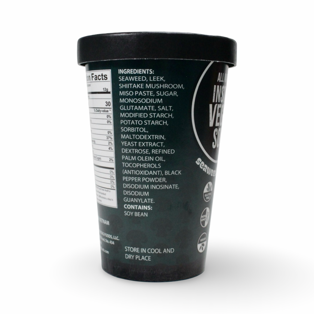 Seaweed and Shiitake Mushroom - Instant Veggie Soup in a Cup - Canh Rong Biển Nấm Chay