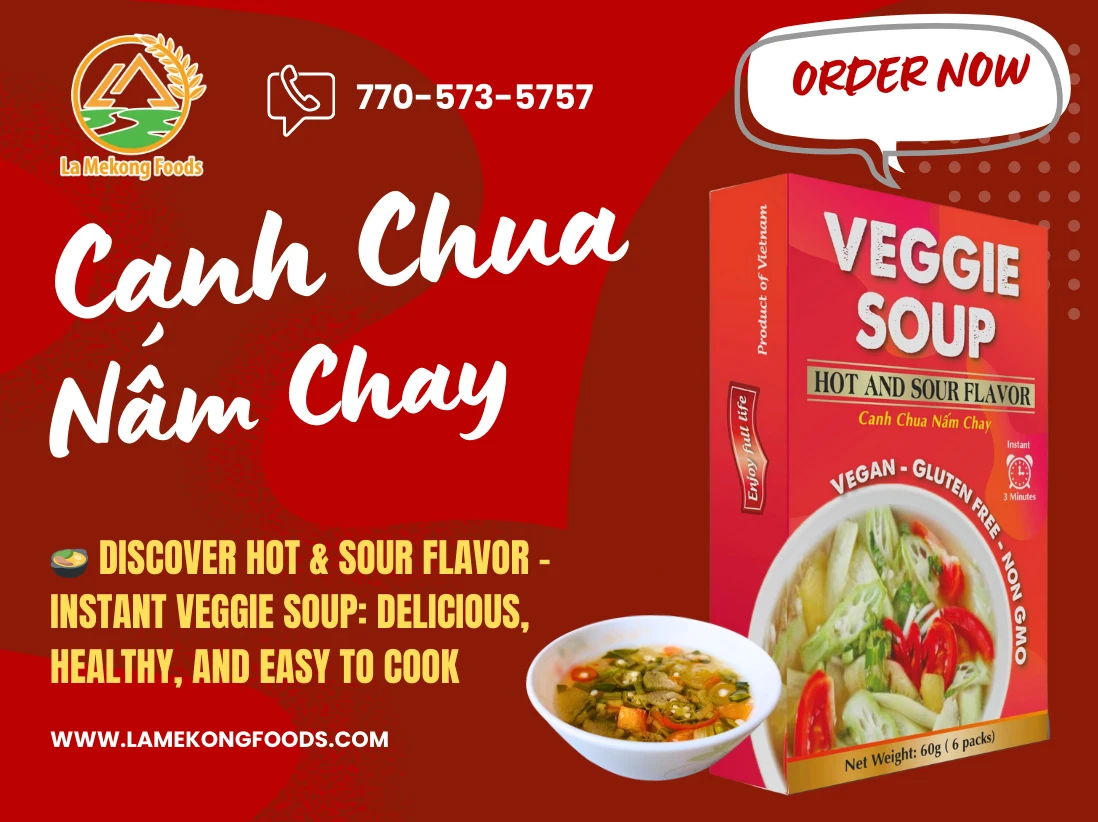 🍲 “Discover Hot & Sour Flavor – Instant Veggie Soup: Delicious, Healthy, and Easy to Cook”