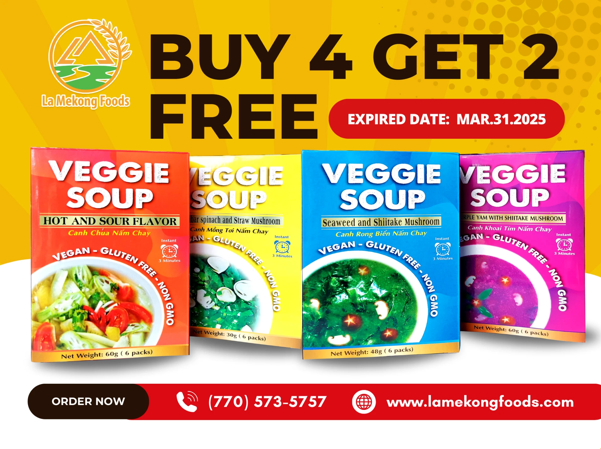 Buy More – Save More with LA MeKong’s Vegan Soups!