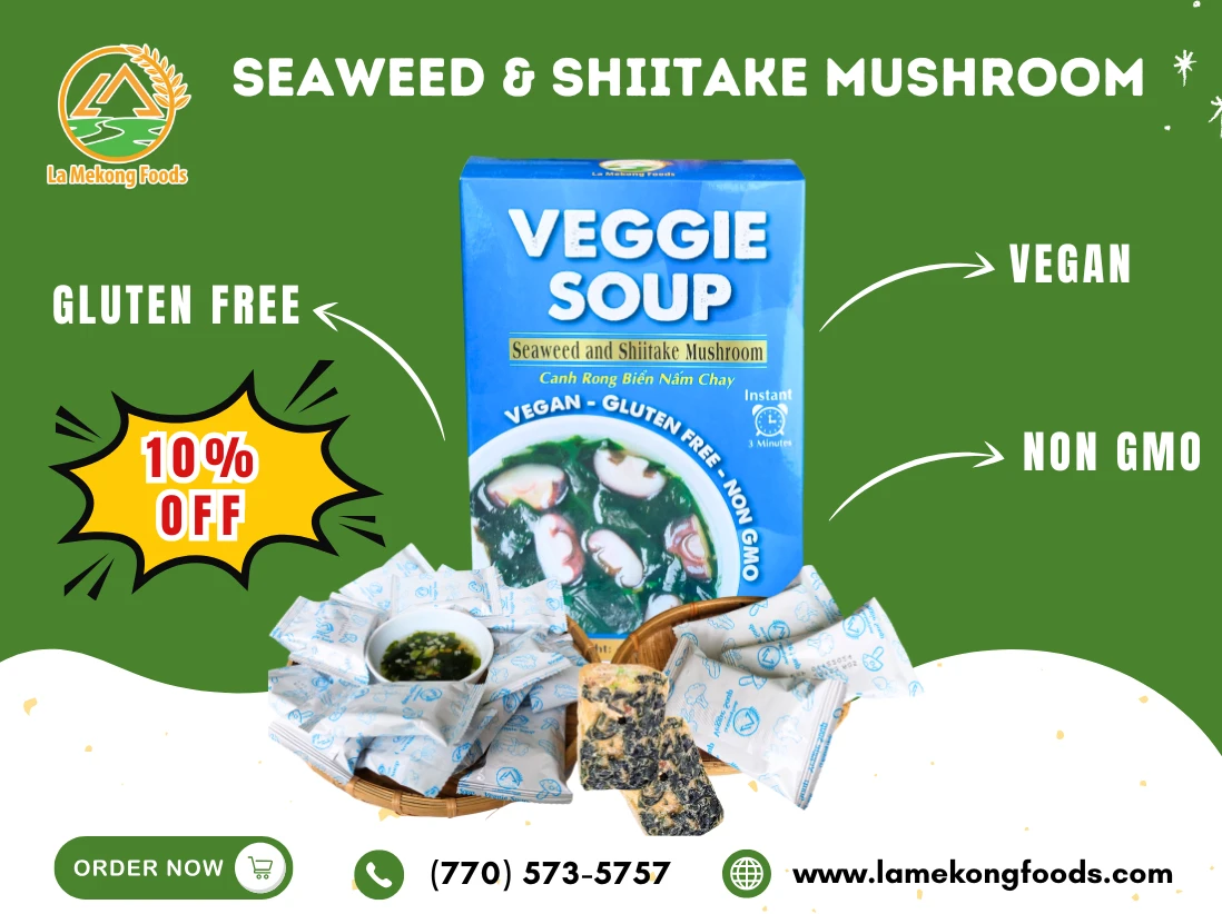 CONVENIENT & NUTRITIOUS MEALS WITH “SEAWEED & SHIITAKE MUSHROOM” INSTANT SOUP