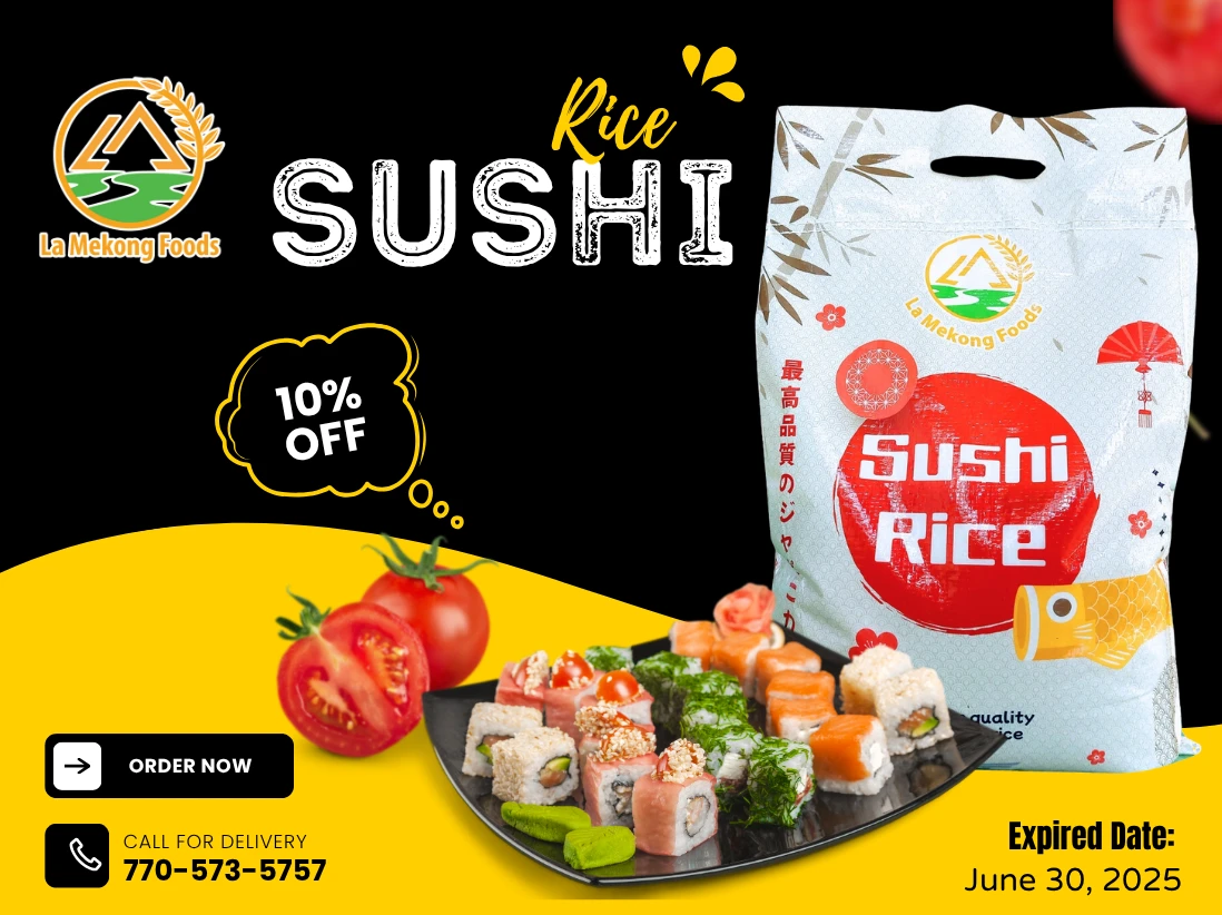 🍣 Muốn sushi chuẩn Nhật? Phải có gạo chuẩn LA MEKONG FOODS!