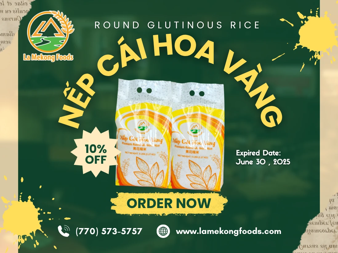 Nếp Cái Hoa Vàng – loại nếp đặc sản Bắc Bộ, nay đã có tại LA MEKONG FOODS